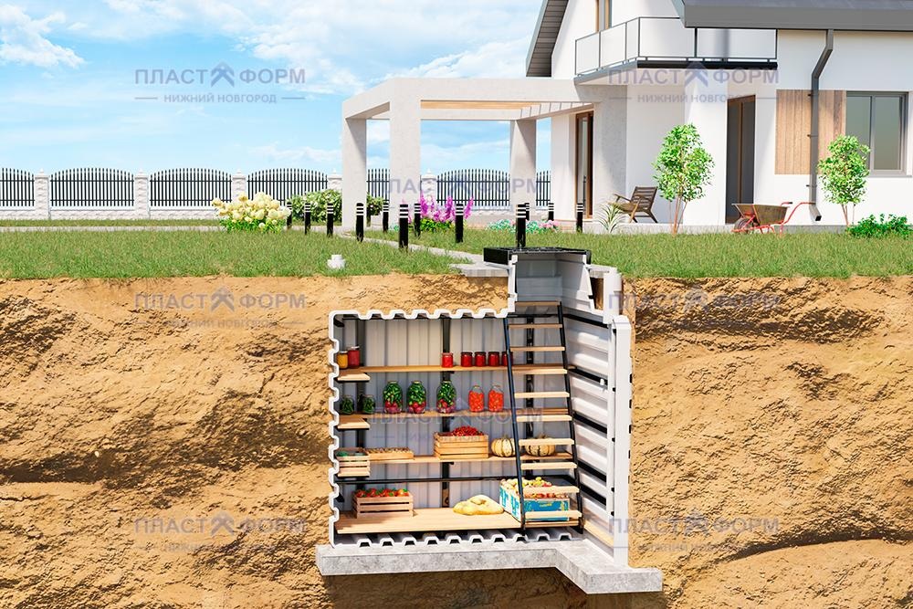 Погреб TINGARD - бесшовный пластиковый долговечный