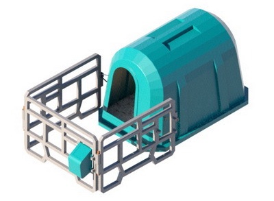 Готовый комплект: Домик для теленка эргономичной формы